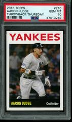 Aaron Judge #210 Baseball Cards 2018 Topps Throwback Thursday Prices