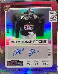 Adetokunbo Ogundeji [Autograph Championship] #226 Football Cards 2021 Panini Contenders Prices