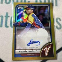 Andres Gimenez [Gold] Baseball Cards 2023 Topps World Classic Autographs Prices