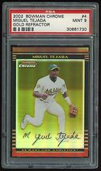 Miguel Tejada [Gold Refractor] Baseball Cards 2002 Bowman Chrome Gold Prices