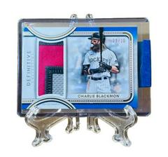 Charlie Blackmon [Blue] #DJR-CBL Baseball Cards 2022 Topps Definitive Jumbo Relic Collection Prices