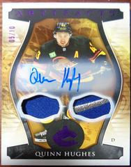 Quinn Hughes [Autograph Material Purple] #129 Hockey Cards 2023 Upper Deck Artifacts Prices