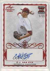 C. J. Van Eyk [Red] Baseball Cards 2020 Leaf Trinity Autographs Prices