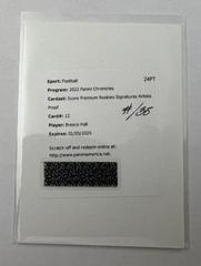 Breece Hall [Signature Artists Proof] #SP-330 Football Cards 2022 Panini Chronicles Score Premium Rookies Prices
