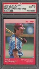 Mike Schmidt [Major League Records] Baseball Cards 1988 Star Schmidt Prices