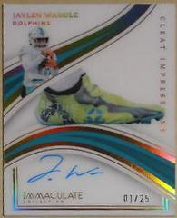 Jaylen Waddle #16 Football Cards 2023 Panini Immaculate Cleat Impressions Autograph Prices