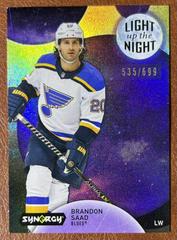 Brandon Saad [Neon Yellow] Hockey Cards 2022 Upper Deck Synergy Light Up The Night Prices