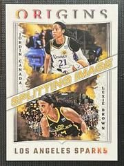 Jordin Canada, Lexie Brown #10 Basketball Cards 2023 Panini Origins WNBA Splitting Image Prices