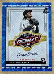 George Soriano #RDP-GSO Baseball Cards 2023 Topps Chrome Update MLB Debut Patch Autograph Prices