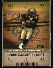 Donte Stallworth #11 Football Cards 2003 Fleer Authentix Prices