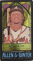 Ronald Acuna Jr. [Mini Stained Glass] #394 Baseball Cards 2021 Topps Allen & Ginter Prices