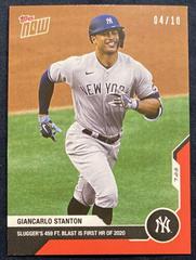 Giancarlo Stanton [Red] #3 Baseball Cards 2020 Topps Now Prices