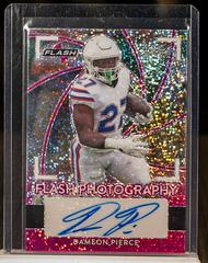 Dameon Pierce [Metalized Sparkles Pink] Football Cards 2022 Leaf Flash Photography Autographs Prices