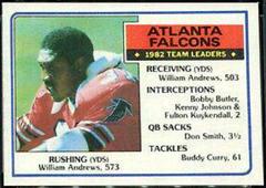 William Andrews [Falcons Team Leaders] Football Cards 1983 Topps Prices