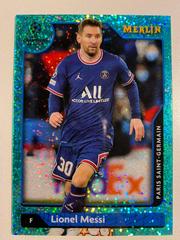 Lionel Messi [Aqua Speckle] Soccer Cards 2021 Topps Merlin Chrome UEFA Prices