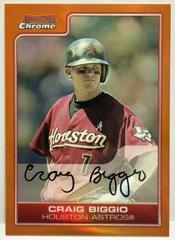 Craig Biggio [Orange Refractor] #196 Baseball Cards 2006 Bowman Chrome Prices