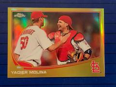 Yadier Molina [Gold Refractor] #146 Baseball Cards 2013 Topps Chrome Prices