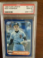 Rob Thompson Baseball Cards 1986 Fleer Update Prices