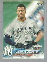 Giancarlo Stanton [No Helmet] #60 Baseball Cards 2018 Topps Opening Day Prices