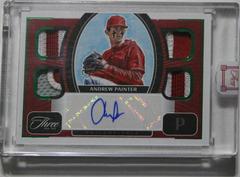 Andrew Painter [Emerald] #QJA-AP Baseball Cards 2022 Panini Three and Two Quad Jersey Autographs Prices