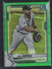 Jose Abreu [Green Refractor] #4 Baseball Cards 2021 Bowman Chrome Prices