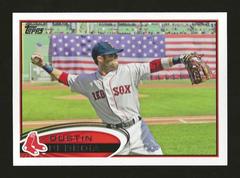Dustin Pedroia [Flag in Background] #540 Baseball Cards 2012 Topps Prices