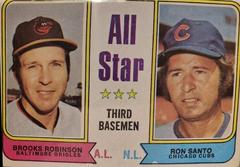 All Star Third Basemen [B. Robinson, R. Santo] #334 Baseball Cards 1974 Topps Prices