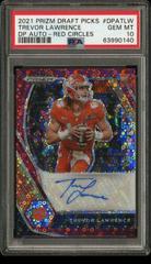 Trevor Lawrence [Red Circles Prizm] #DPA-TLW Football Cards 2021 Panini Prizm Draft Picks Autographs Prices