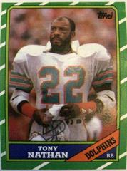 Tony Nathan Football Cards 1986 Topps Prices