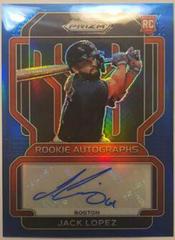 Jack Lopez [Blue Prizm] #RA-JZ Baseball Cards 2022 Panini Prizm Rookie Autographs Prices