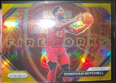 Donovan Mitchell [Gold] #18 Basketball Cards 2023 Panini Prizm Fireworks Prices