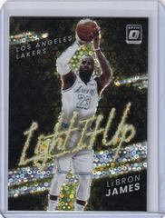 LeBron James [Holo Fast Break] #11 Basketball Cards 2021 Panini Donruss Optic Light It Up Prices