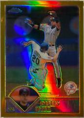 Derek Jeter [Gold Refractor] #247 Baseball Cards 2003 Topps Chrome Prices