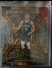 Dyson Daniels #23 Basketball Cards 2022 Panini Obsidian Volcanix Prices