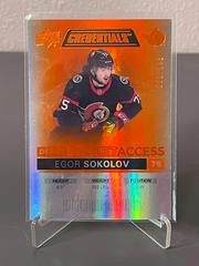 Egor Sokolov [Orange] Hockey Cards 2021 Upper Deck Credentials Prices