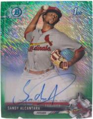 Sandy Alcantara [Chrome Green Refractor] #CPA-SA Baseball Cards 2017 Bowman Prospect Autographs Prices