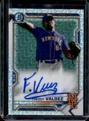 Freddy Valdez [Orange Refractor] #BMA-FV Baseball Cards 2021 Bowman Chrome Mega Box Mojo Autographs Prices
