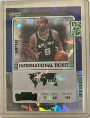 Tony Parker [Green Ice] Basketball Cards 2021 Panini Contenders International Ticket Prices