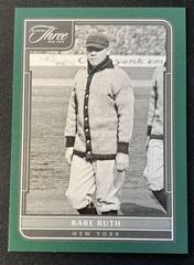 Babe Ruth [Emerald] #1 Baseball Cards 2022 Panini Three and Two Prices