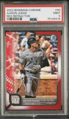 Aaron Judge [Red] #90 Baseball Cards 2022 Bowman Chrome Prices