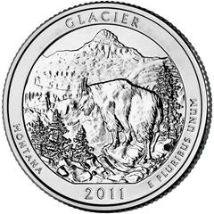 2011 D [GLACIER] Coins America the Beautiful Quarter Prices