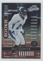 Will Allen #144 Football Cards 2001 Playoff Absolute Memorabilia Prices
