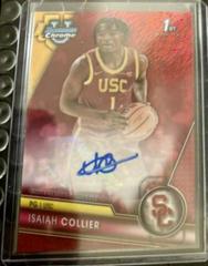 Isaiah Collier [Red] #BCPA-IC Basketball Cards 2023 Bowman Chrome University Prospects Autographs Prices