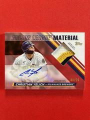 Christian Yelich [Red] Baseball Cards 2024 Topps Major League Material Autograph Prices
