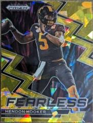 Hendon Hooker [Gold Ice] #F-20 Football Cards 2023 Panini Prizm Draft Picks Fearless Prices