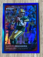 Aaron Rodgers [Blue Refractor] #201 Football Cards 2006 Bowman Chrome Prices