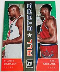 Charles Barkley, Karl Malone [Green] Basketball Cards 2021 Panini Donruss Optic All Stars Prices