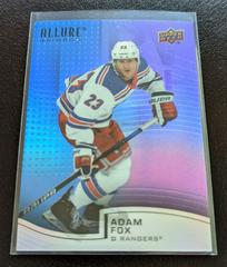 Adam Fox [Blue Purple] Hockey Cards 2021 Upper Deck Allure Rainbow Prices