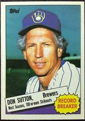 Don Sutton #10 Baseball Cards 1985 Topps Tiffany Prices