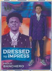 Paolo Banchero #9 Basketball Cards 2022 Panini Court Kings Dressed to Impress Prices